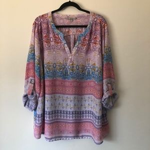 Valerie Steven's Printed Blouse